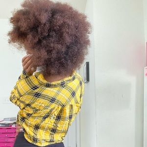 Yellow Plaid Long Sleeve Jacket